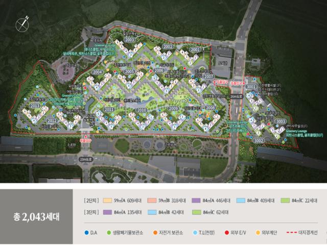 용인 푸르지오 원클러스터 모델하우스 단지배치도